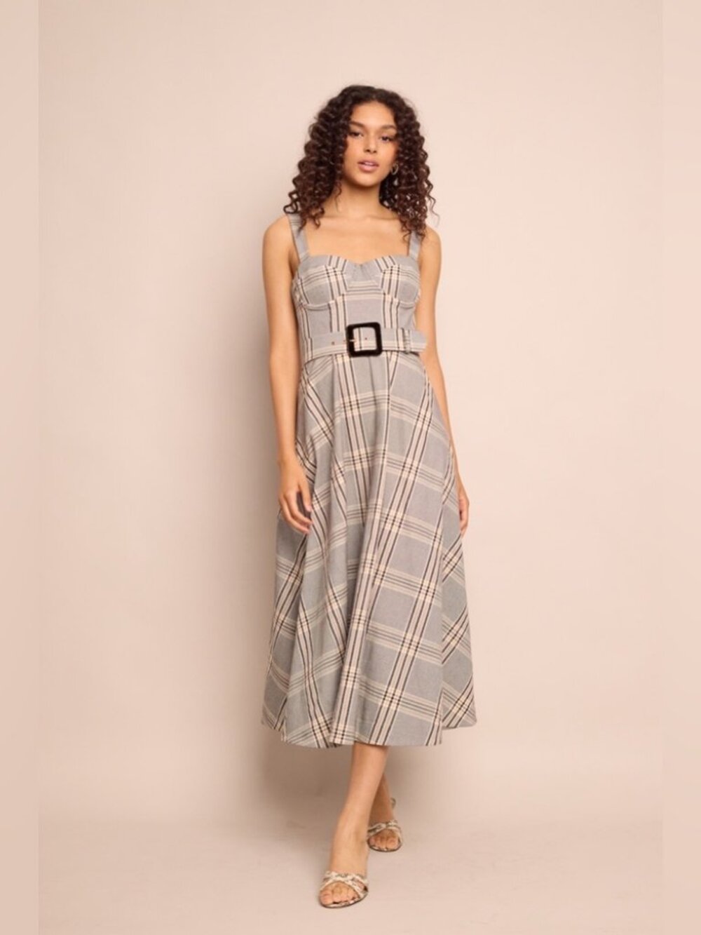 CARA CARA Calypso Plaid Midi Dress in Raymond Plaid | Size 2 | Like New